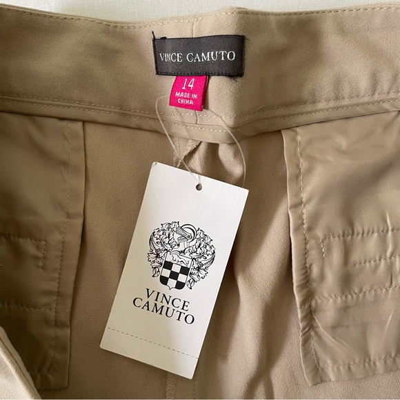 Vince Camuto Dress Pants Slacks 14 St. Tropez Khaki Large - Picture 6 of 8